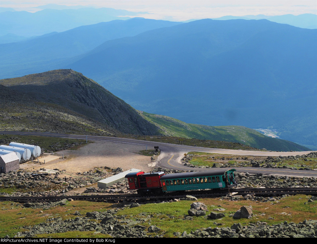 MWCR M3 - Abenaki approaching the summit with the second up train of the day